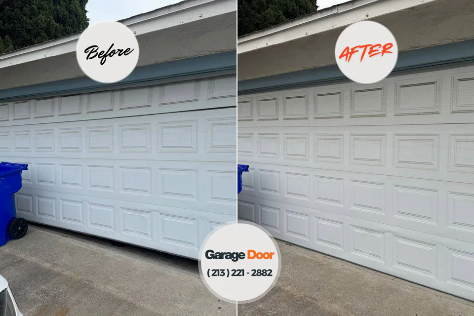 Before and after: garage door repair Drexel Heights, AZ